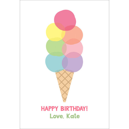 Rainbow Ice Cream Gift Stickers